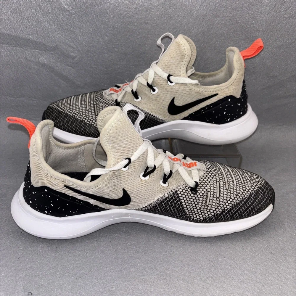 Nike Free TR 8 942888-101 White Black Total Crimson Trainers Women's US 8.5 EUC